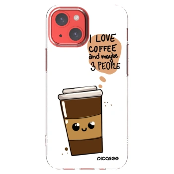 Picasee silikónový prehľadný obal pre Apple iPhone 13 mini - Cute coffee