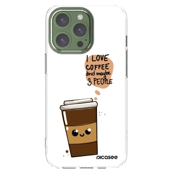 Picasee silikónový prehľadný obal pre Apple iPhone 13 Pro - Cute coffee