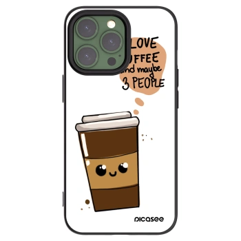 Picasee silikónový čierny obal pre Apple iPhone 13 Pro - Cute coffee