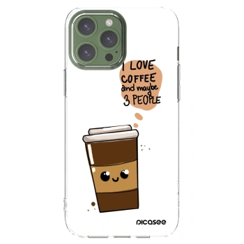 Picasee silikónový prehľadný obal pre Apple iPhone 13 Pro Max - Cute coffee
