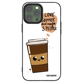 Picasee silikónový čierny obal pre Apple iPhone 13 Pro Max - Cute coffee