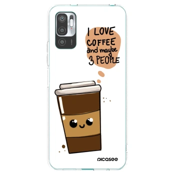 Picasee silikónový prehľadný obal pre Xiaomi Redmi Note 10 5G - Cute coffee
