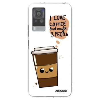Picasee silikónový prehľadný obal pre Vivo X60 Pro 5G - Cute coffee