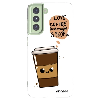 Picasee silikónový prehľadný obal pre Samsung Galaxy S21 FE 5G - Cute coffee