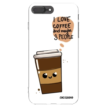 Picasee silikónový prehľadný obal pre Apple iPhone 7 Plus - Cute coffee