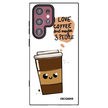 Picasee silikónový čierny obal pre Samsung Galaxy S22 Ultra 5G - Cute coffee