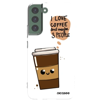 Picasee silikónový prehľadný obal pre Samsung Galaxy S22+ 5G - Cute coffee