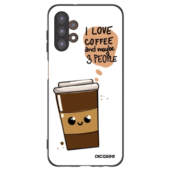 Picasee silikónový čierny obal pre Samsung Galaxy A13 4G A135 - Cute coffee