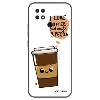 Picasee silikónový čierny obal pre Xiaomi Redmi 10C - Cute coffee