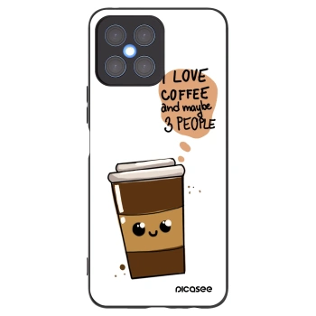 Picasee silikónový čierny obal pre Honor X8 4G - Cute coffee