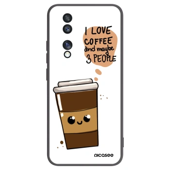 Picasee silikónový čierny obal pre Honor 70 - Cute coffee
