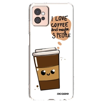 Picasee silikónový prehľadný obal pre Motorola Moto G32 - Cute coffee