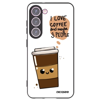 Picasee silikónový čierny obal pre Samsung Galaxy S23 5G - Cute coffee