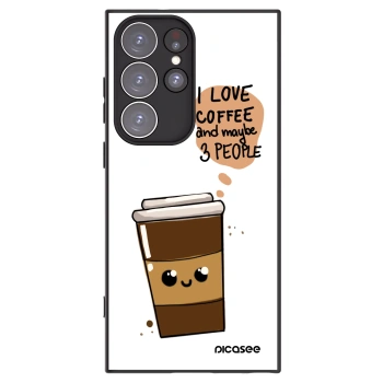 Picasee silikónový čierny obal pre Samsung Galaxy S23 Ultra 5G - Cute coffee