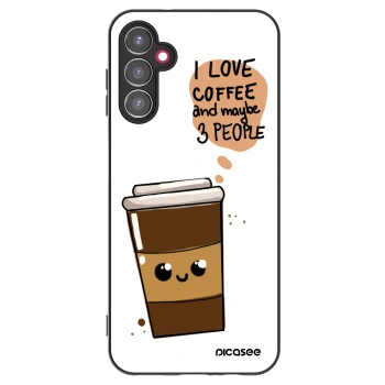 Picasee silikónový čierny obal pre Samsung Galaxy A14 4G A145R - Cute coffee