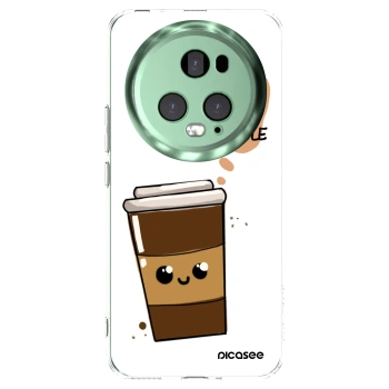 Picasee silikónový prehľadný obal pre Honor Magic5 Pro - Cute coffee