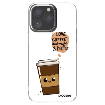 Picasee silikónový prehľadný obal pre Apple iPhone 15 Pro Max - Cute coffee