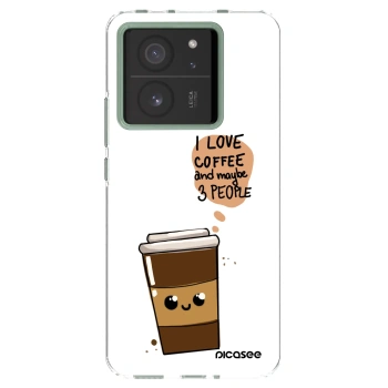 Picasee silikónový prehľadný obal pre Xiaomi 13T Pro - Cute coffee