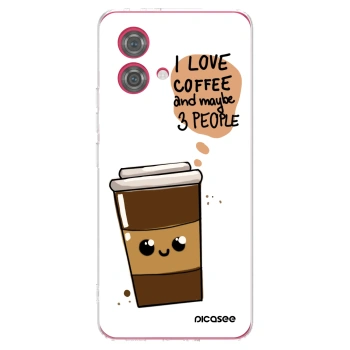 Picasee silikónový prehľadný obal pre Motorola Moto G84 5G - Cute coffee