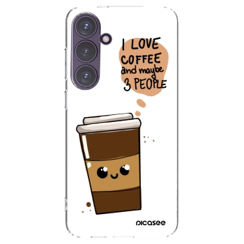 Picasee silikónový prehľadný obal pre Samsung Galaxy S24+ S926B 5G - Cute coffee
