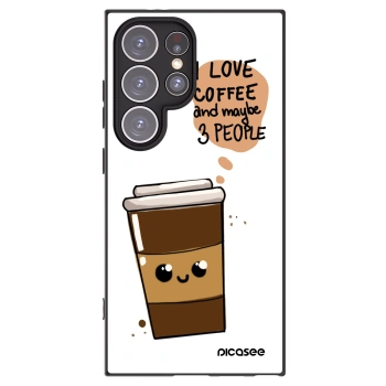Picasee silikónový čierny obal pre Samsung Galaxy S24 Ultra S928B 5G - Cute coffee