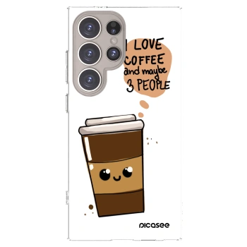 Picasee silikónový prehľadný obal pre Samsung Galaxy S24 Ultra S928B 5G - Cute coffee
