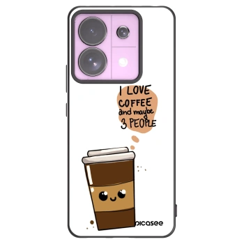 Picasee silikónový čierny obal pre Xiaomi Redmi Note 13 Pro 5G - Cute coffee