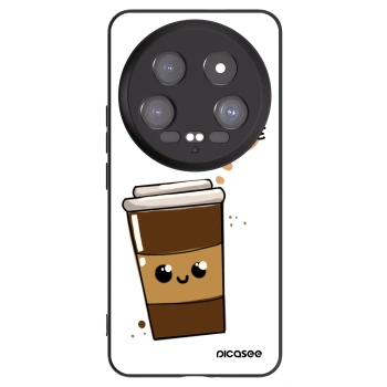 Picasee silikónový čierny obal pre Xiaomi 14 Ultra - Cute coffee
