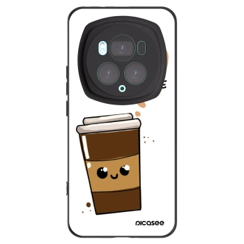 Picasee silikónový čierny obal pre Honor Magic6 Pro - Cute coffee