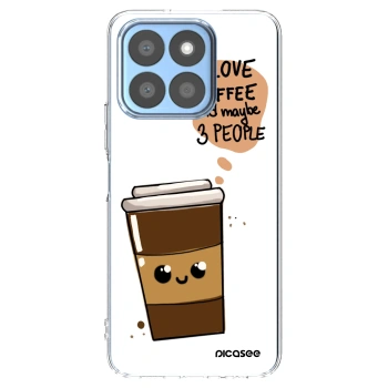 Picasee silikónový prehľadný obal pre Honor X8b - Cute coffee