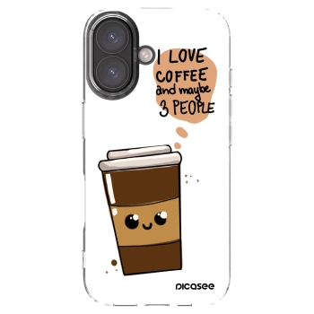 Picasee silikónový prehľadný obal pre Apple iPhone 16 - Cute coffee