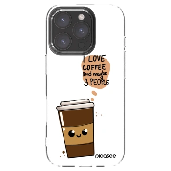 Picasee silikónový prehľadný obal pre Apple iPhone 16 Pro - Cute coffee