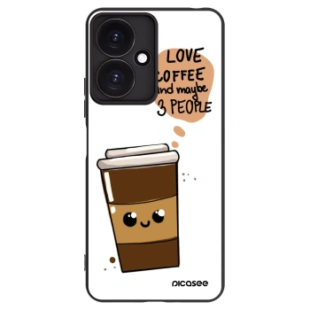 Picasee silikónový čierny obal pre Xiaomi Redmi 13C 5G - Cute coffee