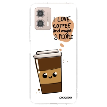 Picasee silikónový prehľadný obal pre Motorola Moto G53 5G - Cute coffee