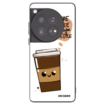 Picasee silikónový čierny obal pre OnePlus 12 5G - Cute coffee