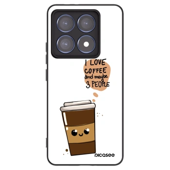 Picasee silikónový čierny obal pre Xiaomi 14T Pro - Cute coffee