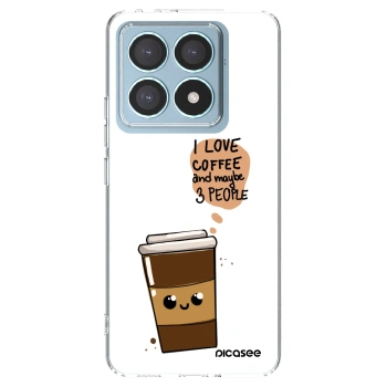 Picasee silikónový prehľadný obal pre Xiaomi 14T Pro - Cute coffee
