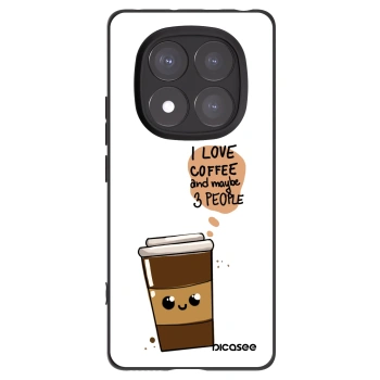 Picasee silikónový čierny obal pre Xiaomi Redmi Note 14 Pro+ 5G - Cute coffee