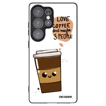 Picasee silikónový čierny obal pre Samsung Galaxy S25 Ultra 5G - Cute coffee