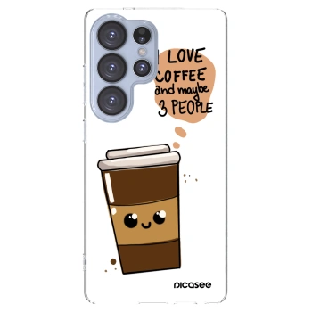 Picasee silikónový prehľadný obal pre Samsung Galaxy S25 Ultra 5G - Cute coffee