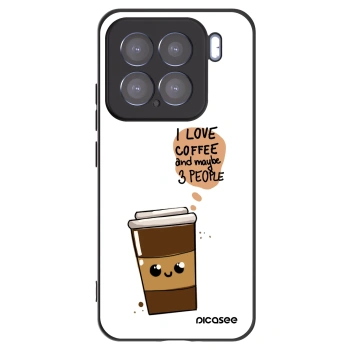 Picasee silikónový čierny obal pre Xiaomi 15 - Cute coffee