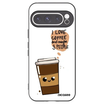 Picasee silikónový čierny obal pre Google Pixel 9 Pro - Cute coffee