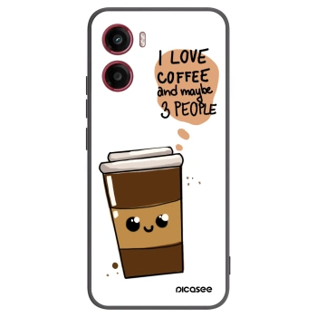 Picasee silikónový čierny obal pre Motorola Moto G05 - Cute coffee