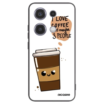Picasee silikónový čierny obal pre Xiaomi Redmi Note 14S - Cute coffee