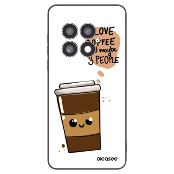 Picasee silikónový čierny obal pre OnePlus 13 5G - Cute coffee
