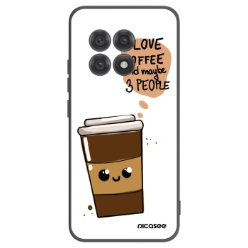 Picasee silikónový čierny obal pre OnePlus 13R 5G - Cute coffee