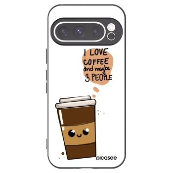 Picasee silikónový čierny obal pre Google Pixel 9 Pro XL - Cute coffee