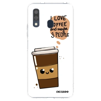 Picasee silikónový prehľadný obal pre Samsung Galaxy A40 A405F - Cute coffee