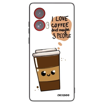 Picasee silikónový čierny obal pre Motorola Edge 50 Fusion - Cute coffee
