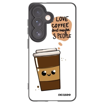 Picasee silikónový čierny obal pre Samsung Galaxy S26 - Cute coffee